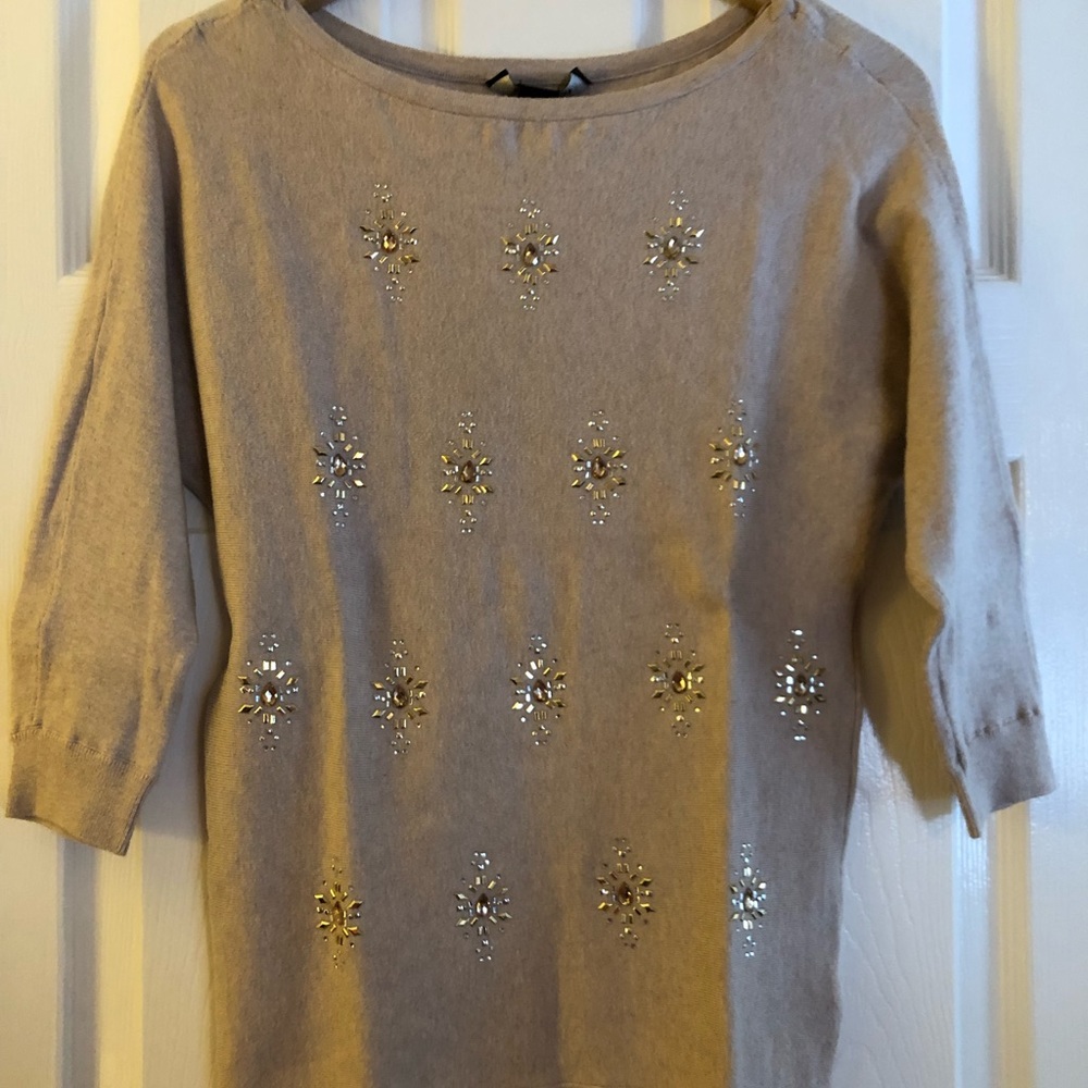 3/4 sleeve sweater - beige